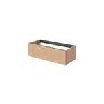 Meuble sous vasque l. 100 x h. 30 x p. 45 cm, effet ch�ne, 1 tiroir sans poign�e, kentia