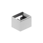 Meuble sous vasque suspendu l. 60 x h. 46, 5 x p. 50, 5 cm, blanc mat, pura +