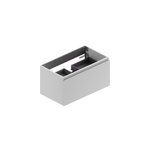 Meuble sous vasque suspendu l. 90 x h. 46, 5 x p. 50, 5 cm, blanc mat, pour �vacuation centrale, pura ...