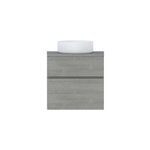 Meuble sous vasque effet chne clair l. 60 cm 2 tiroirs, calao