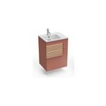 Meuble sous vasque faible largeur l. 55 cm 1 tiroir terracotta + plan vasque en céramyl ; , decotec archi ... Meuble sous vasque faible largeur l. 55 cm 1 tiroir terracotta + plan vasque en céramyl ; , decotec archi ...