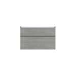 Meuble sous vasque faible profondeur l. 90 cm, effet ch�ne clair, 2 tiroirs, calao