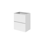 Meuble sous vasque suspendu faible profondeur l. 50 x h. 60 x p. 36 cm, blanc brillant, goodhome imandra ...