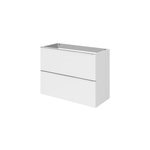 Meuble sous vasque suspendu faible profondeur l. 80 x h. 60 x p. 36 cm, blanc brillant, goodhome imandra ...