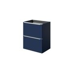 Meuble sous vasque suspendu faible profondeur l. 50 x h. 60 x p. 36 cm, bleu nuit mat, goodhome imandra ...
