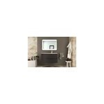 Meuble sous vasque graphite vague 104 cm + complment gauche + plan vasque en verre