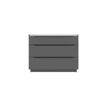Meuble sous vasque � poser l. 120 x h. 88 x p. 50 cm, gris anthracite, pamili