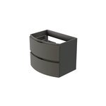 Meuble sous vasque gris anthracite vague 69 cm Meuble sous vasque gris anthracite vague 69 cm