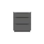 Meuble sous vasque  poser gris anthracite brillant l. 80 x h. 88 x p. 50 cm, pamili