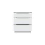 Meuble sous vasque  poser blanc brillant l. 80 x h. 88 x p. 50 cm, pamili