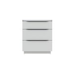 Meuble sous vasque  poser blanc mat l. 80 x h. 88 x p. 50 cm, pamili