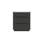 Meuble sous vasque  poser noir mat l. 80 x h. 88 x p. 50 cm, pamili
