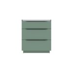 Meuble sous vasque  poser vert sauge mat l. 80 x h. 88 x p. 50 cm, pamili