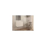 Meuble sous - vasque � suspendre l. 61 cm avec plan vasque r�sine, blanc mat, idra
