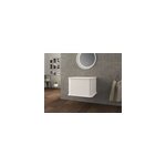 Meuble sous vasque suspendu avec plan de toilette l. 61 cm, blanc mat, idra
