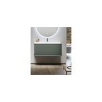 Meuble sous - vasque � suspendre l. 95 cm avec plan vasque r�sine, vert mat, idra