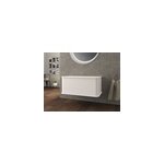 Meuble sous vasque suspendu avec plan de toilette l. 95 cm, blanc mat, idra