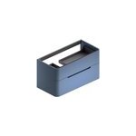 Meuble sous vasque suspendu l. 104 x h. 55 x p. 50, 5 cm, bleu mat, version gauche, alba
