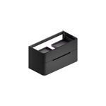 Meuble sous vasque suspendu l. 104 x h. 55 x p. 50, 5 cm, noir mat, version centre, alba