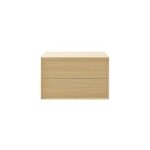 Meuble sous vasque � suspendre goodhome avela placage ch�ne 100 cm + plan de toilette avela