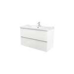 Meuble vasque suspendu blanc brillant l. 100 cm imandra + plan vasque blanc céramique lana, goodhome Meuble vasque suspendu blanc brillant l. 100 cm imandra + plan vasque blanc céramique lana, goodhome