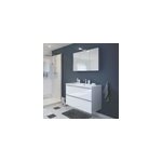 Meuble vasque suspendu blanc brillant l. 100 cm imandra + plan vasque blanc céramique nira, goodhome Meuble vasque suspendu blanc brillant l. 100 cm imandra + plan vasque blanc céramique nira, goodhome