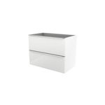 Meuble sous vasque suspendu blanc brillant l. 80 x h. 60 x p. 45 cm, goodhome imandra