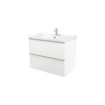 Meuble vasque suspendu blanc brillant l. 80 cm imandra + plan vasque blanc céramique lana, goodhome Meuble vasque suspendu blanc brillant l. 80 cm imandra + plan vasque blanc céramique lana, goodhome