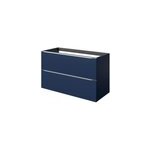 Meuble sous vasque suspendu bleu nuit mat l. 100 x h. 60 x p. 45 cm, goodhome imandra