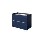Meuble sous vasque suspendu bleu nuit mat l. 80 x h. 60 x p. 45 cm, goodhome imandra