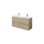 Meuble vasque suspendu effet chêne l. 120 cm imandra + plan double vasque blanc résine mila, goodhome ... Meuble vasque suspendu effet chêne l. 120 cm imandra + plan double vasque blanc résine mila, goodhome ...