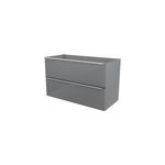 Meuble sous vasque suspendu gris brillant l. 100 x h. 60 x p. 45 cm, goodhome imandra