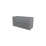 Meuble sous vasque suspendu gris brillant l. 120 x h. 60 x p. 45 cm, goodhome imandra