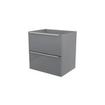 Meuble sous vasque suspendu gris brillant l. 60 x h. 60 x p. 45 cm, goodhome imandra