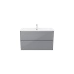 Meuble vasque suspendu gris brillant l. 80 cm imandra + plan vasque blanc céramique nira, goodhome Meuble vasque suspendu gris brillant l. 80 cm imandra + plan vasque blanc céramique nira, goodhome
