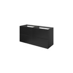 Meuble sous vasque suspendu noir mat l. 120 x h. 60 x p. 45 cm, goodhome imandra