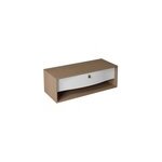 Meuble sous vasque suspendu blanc mat 1 tiroir l. 120 x h. 40 x p. 50 cm, decotec havana