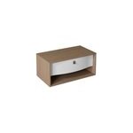 Meuble sous vasque suspendu blanc mat 1 tiroir l. 90 x h. 40 x p. 50 cm, decotec havana Meuble sous vasque suspendu blanc mat 1 tiroir l. 90 x h. 40 x p. 50 cm, decotec havana