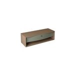Meuble sous vasque suspendu vert fougre mat 1 tiroir l. 140 x h. 40 x p. 50 cm, decotec havana