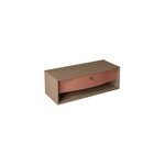 Meuble sous vasque suspendu terracotta mat 1 tiroir l. 120 x h. 40 x p. 50 cm, decotec havana