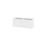 Meuble sous vasque suspendu blanc mat 4 tiroirs l. 120 x h. 48 x p. 45 cm, goodhome levanna
