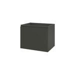 Meuble sous vasque suspendu gris anthracite mat 2 tiroirs l. 60 x h. 48 x p. 45 cm levanna