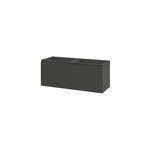 Meuble sous vasque suspendu gris anthracite mat 4 tiroirs l. 120 x h. 48 x p. 45 cm, goodhome levanna ...