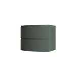 Meuble sous vasque l. 69 x h. 55 x p. 52 cm, vert mat stri�, vague