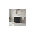 Meuble vasque � poser noir mat l. 80 cm imandra + plan vasque blanc c�ramique nira, goodhome