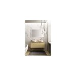 Meuble vasque suspendu effet ch�ne l. 120 cm + plan de toilette effet ch�ne pour 2 vasques, pura +