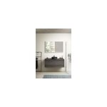 Meuble vasque suspendu effet ch�ne metz l. 120 cm + plan de toilette effet ch�ne metz pour 1 vasque, ...