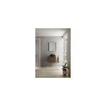 Meuble vasque suspendu plaqu� noyer stri� l. 60 cm + plan de toilette plaqu� noyer, pura +