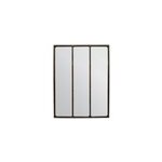 Miroir 3 bandes style industriel effet m�tal rouill� l. 90 x h. 120 x ep. 10 cm emde