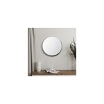 Miroir asymtrique en mtal noir . 50 cm
